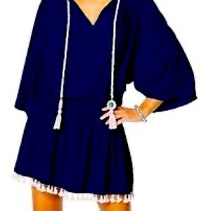 Ramy Brook Katana navy cover up dress